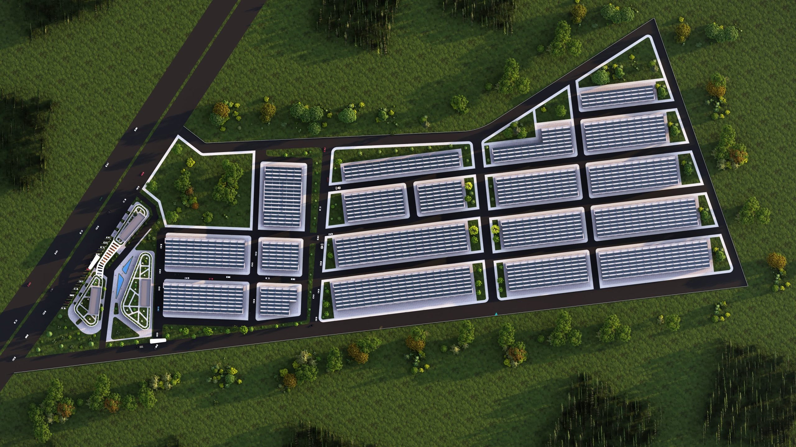 Osiaş modern mimari render görseli